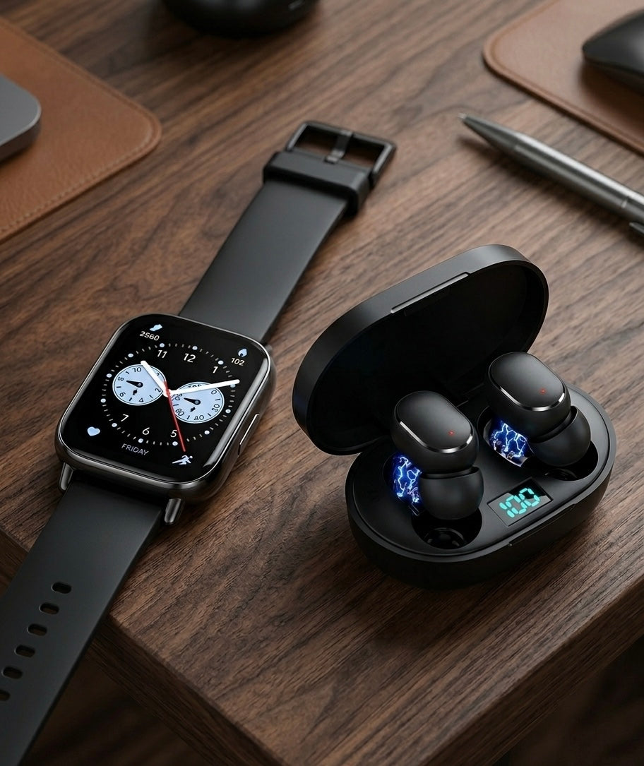 Ekonomik Paket    V10 Bluetooth Kulaklık+V12 Chrono Akıllı Saat